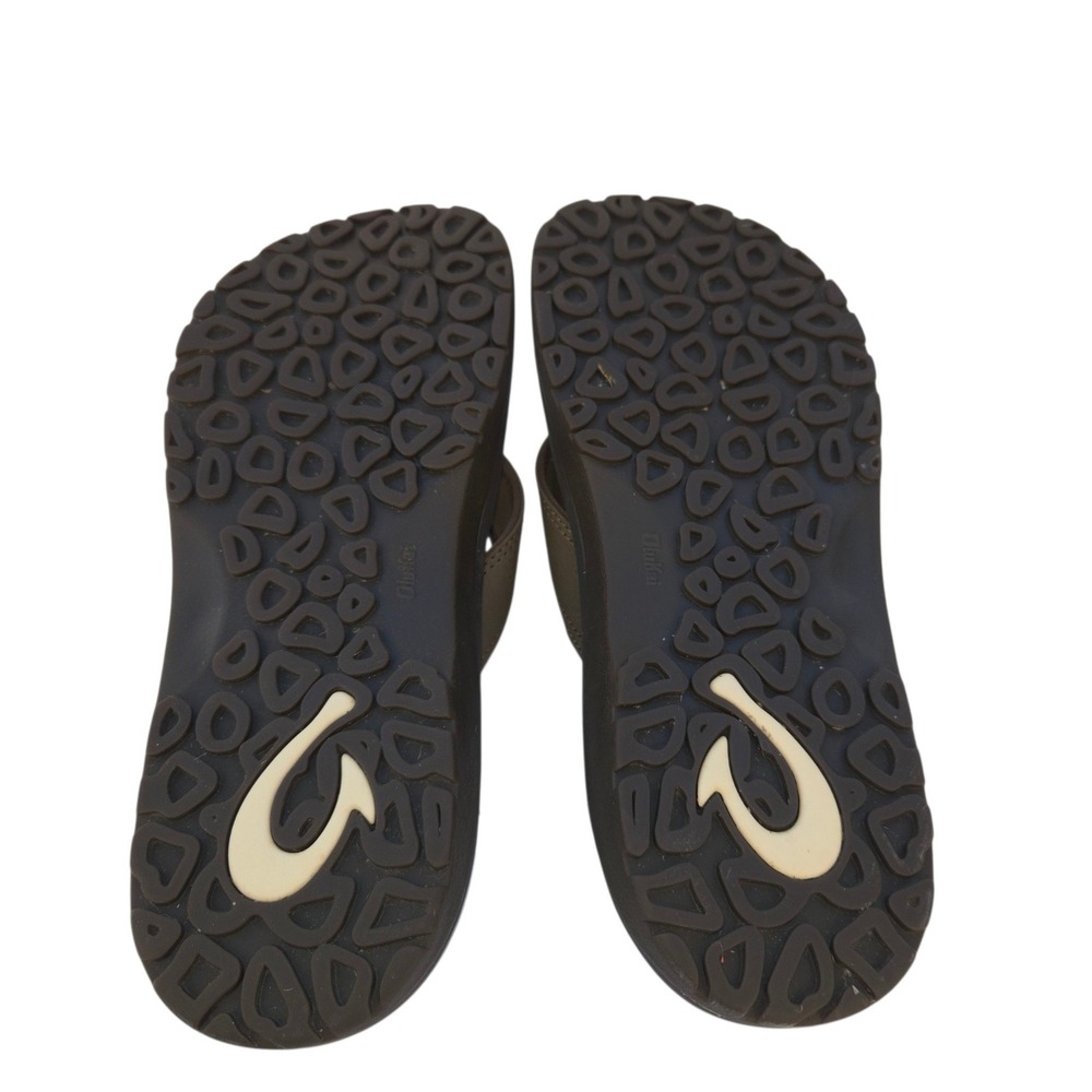 Olukai Ohana Flip Flops Mens Size 11 Brown Thong Sandals 10110A-1313 - Picture 4 of 9